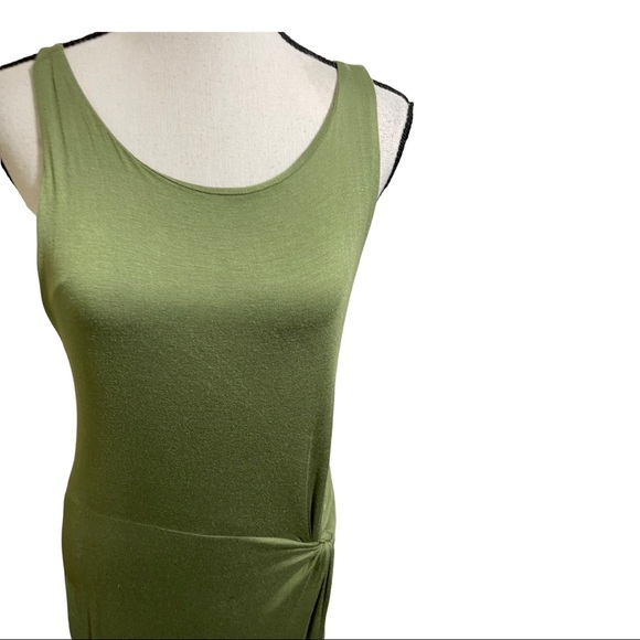 Three dots womens twist front dress olivine color size medium. Sleeveless - Picture 6 of 14